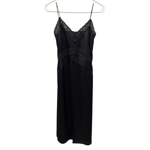 The Westside Midi Dress Womens XS Black Lace‎ Pintuck TW-DR101C